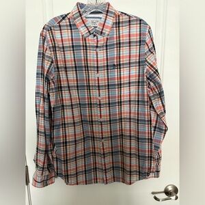 Original Penguin Plaid Long Sleeve Button Down Shirt Mens Size Medium